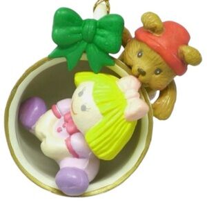 Enesco 1991 “Teacup Teddies” Miniature Christmas Ornament